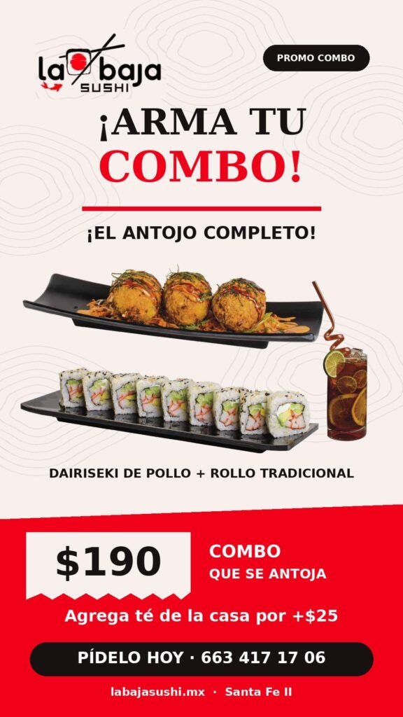 Combo Dairiseki de pollo + rollo tradicional