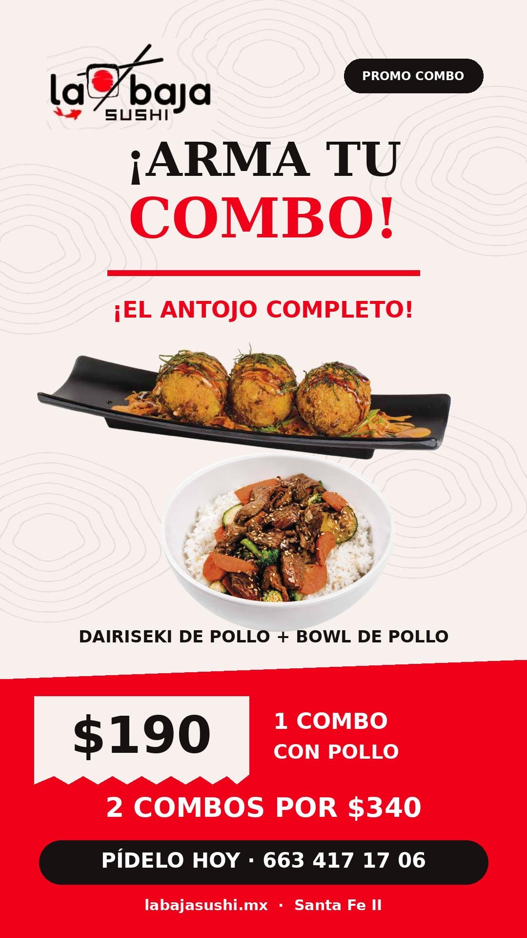 Combo Dairiseki de pollo + bowl de pollo